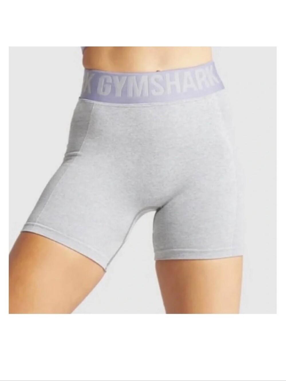 Gymshark Flex Shorts Light Grey Marl & Light Purple